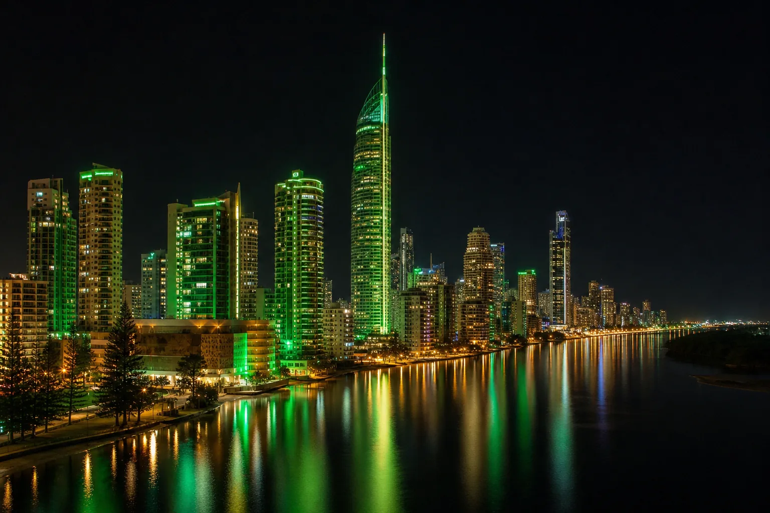 Editorial city guide graphic for PlayAmo Casino readers in Gold Coast, QLD
