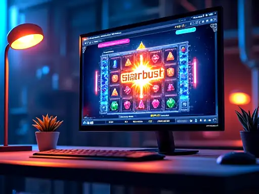 Starburst pokie artwork at PlayAmo Casino